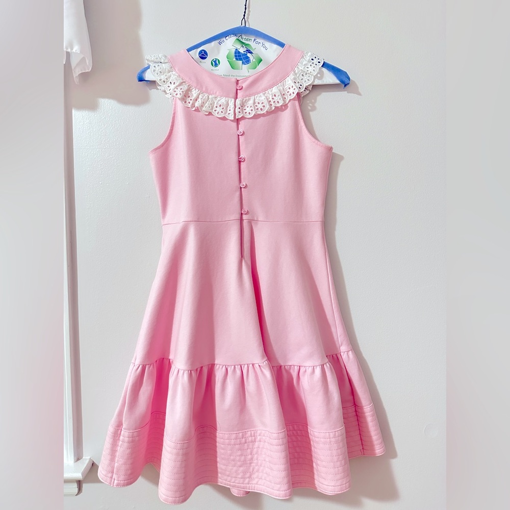 Janie and Jack EYELET RUFFLE PONTE DRESS - Picture 5 of 5